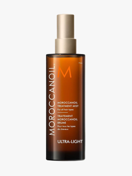 Moroccanoil Treatment Mist in branded component on a light gray background